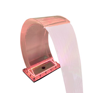 Hồ bơi Spa trong suốt thác nước thác nước ngoài trời Acrylic vuông cảnh quan hồ bơi thác nước cho khách sạn trang trí - Product Image 3