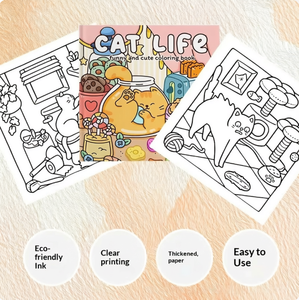 Libro <span class=keywords><strong>para</strong></span> <span class=keywords><strong>Colorear</strong></span> <span class=keywords><strong>Kawaii</strong></span> Cat Life: Páginas Divertidas con <span class=keywords><strong>Animales</strong></span> Adorables, 24 Páginas de Papel, Actividad Relajante <span class=keywords><strong>para</strong></span> Aliviar el Estrés <span class=keywords><strong>para</strong></span> Mujeres y Niños - Product Image 4