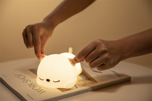 Buồn ngủ mèo Silicone ánh sáng ban đêm 7 màu sắc mềm dẫn đêm đèn Pat trẻ em ánh sáng ban đêm bé ngủ ánh sáng cho phòng ngủ đèn trang trí nội thất - Product Image 2