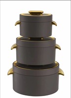 Conteneur alimentaire isotherme minimaliste avec couvercle à clipser, revêtement en acier inoxydable, finition mate, poignée incurvée, 1L, 2L, 3.5L
