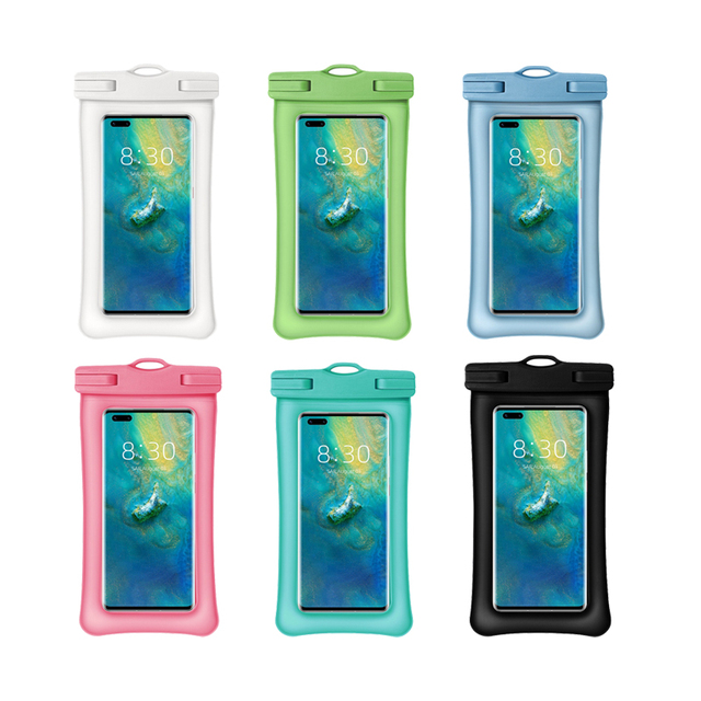 Floating Airbag Waterproof Swim Phone Pouch Case Cell Phone Bag TPU Dry Bag for Smart Phone on Sports and Swimming Beach