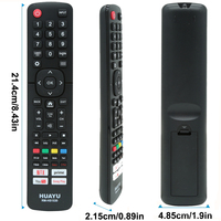 Télécommande TV HUAYU RM-HS1530 de haute qualité à code fixe avec 2 piles AAA, compatible avec les téléviseurs intelligents Hisense LED LCD 4K