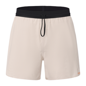 Short de course 2-en-1 beige crème à séchage rapide avec cordon de serrage et taille en maille pour temps chaud, <span class=keywords><strong>jogging</strong></span>, gym, logo personnalisé - Product Image 1