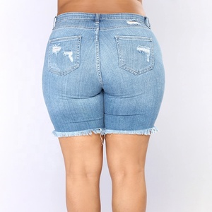 <span class=keywords><strong>Pantaloncini</strong></span> di Jeans Jeans strappati e strappati da <span class=keywords><strong>donna</strong></span>, vendita all'ingrosso di Private Label <span class=keywords><strong>Bermuda</strong></span> blu Jeans - Product Image 6