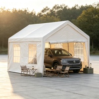 Abri de voiture pliable 3x4, tente instantanée, imperméable, structure en acier, pour camping extérieur, voiture et jardin