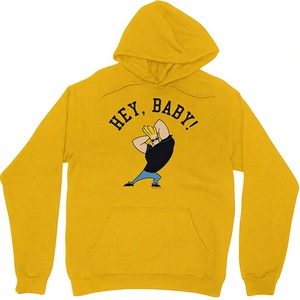 Haut court à capuche pour femme en molleton polyester/coton, manches longues, poche kangourou, personnalisable avec badge lettre, idéal pour l'hiver - Product Image 1