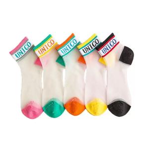 Calcetines de Seda Finos para Niños al por Mayor, Calcetines de Verano con Encaje y Cristal, Calcetines de Algodón Transpirables que Absorben el Sudor para Mujer - Product Image 5