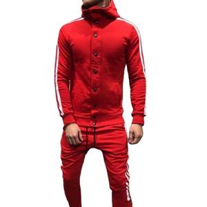 Chaqueta de chándal en blanco al por mayor de fábrica de diseño OEM, ropa deportiva personalizada para hombre, chándal de fútbol liso - Product Image 1