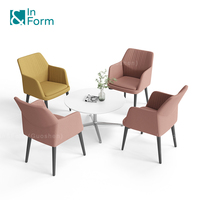 Fauteuil ergonomique pivotant réglable de luxe Fauteuil de conception de mousse d'injection Chaise de conférence de discussion de bureau de collaboration
