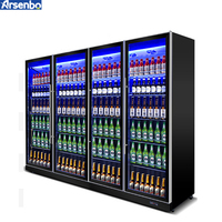 Réfrigérateur commercial à LED pour boissons, 3 portes, refroidisseur de bière et de soda avec contrôle numérique de la température