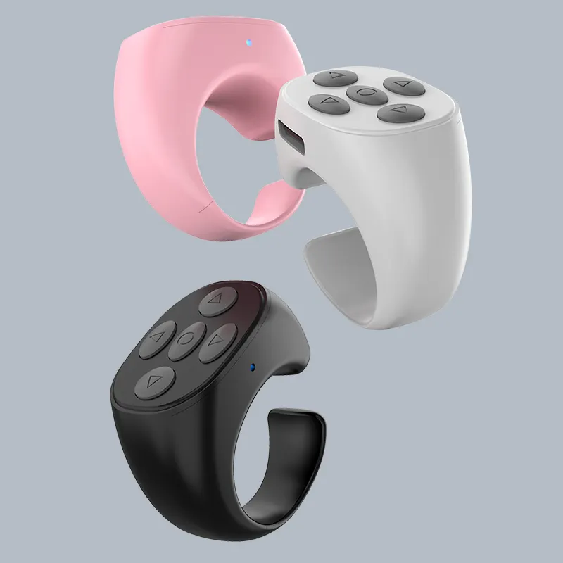 Portable Bluetooth Remote Controller Ring Mobile Phone Selfie Timer Page Turner Tiktok Remote Ring