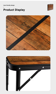 Mesa de Picnic Plegable de Aluminio Ajustable y Portátil para Exteriores <span class=keywords><strong>con</strong></span> 4 <span class=keywords><strong>Sillas</strong></span> - Product Image 4