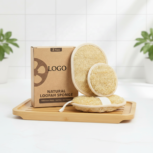 <span class=keywords><strong>Éponge</strong></span> de bain exfoliante naturelle double face en loofah 100% végétale, exfoliant corporel et facial en loofah naturel, <span class=keywords><strong>éponge</strong></span> <span class=keywords><strong>luffa</strong></span> - Product Image 1