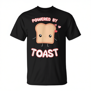 T-Shirt con Design Grafico Kawaii per Amanti del Toast, Maglietta Promozionale di Toast - Product Image 3
