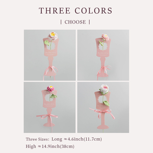 Handmade Crochet Mô Phỏng Tulip Bó Hoa Dệt Kim Hoa Mặt Dây Chuyền Và Bó Hoa Nhỏ Thẻ Giấy Cho Valentine Của Ngày Trang Trí - Product Image 5