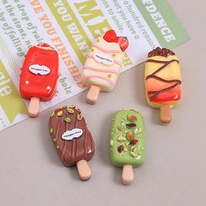 Mô phỏng sô cô la <span class=keywords><strong>nutlet</strong></span> Ice Cream resin flatback Popsicle DIY Nhựa phụ kiện flatback nhựa quyến rũ - Product Image 2