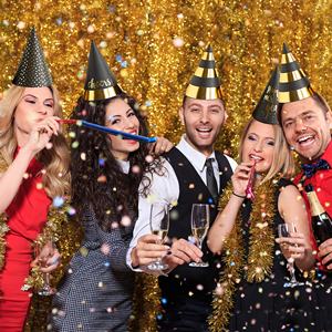 Cappelli a Cono per Festa di Capodanno Huancai con Stampa Dorata 'Brindisi al Nuovo <span class=keywords><strong>Anno</strong></span>' Set da 4 Pezzi per Forniture per Feste di Capodanno - Product Image 6