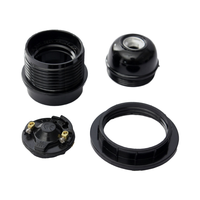 Portalámparas de boca de tornillo E27 al por mayor con anillo de plástico accesorios de iluminación estilo de enchufe de metal directo del fabricante
