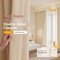 Rideau occultant personnalisé Aodu, 3 couches, chenille double face, tissage haute densité, ombrage 93-99%, 1500G, vente en gros usine