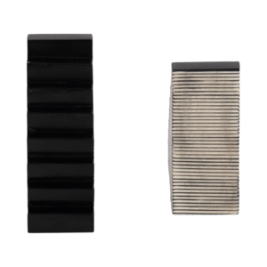 Fermalibri Decorativi a Forma di Gradino con Motivo a Righe, Accessori Moderni in Resina e Legno per Libreria - Product Image 5