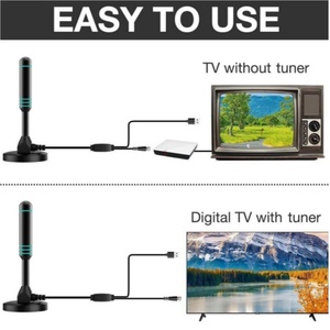 NUEVA Antena <span class=keywords><strong>de</strong></span> <span class=keywords><strong>TV</strong></span> con Ventosa 4k 720P 1080P, Antena <span class=keywords><strong>de</strong></span> <span class=keywords><strong>TV</strong></span> Digital para Interiores y Exteriores DTMB DVB-T HDTV, Base Magnética con Amplificadores <span class=keywords><strong>de</strong></span> <span class=keywords><strong>Señal</strong></span> - Product Image 3