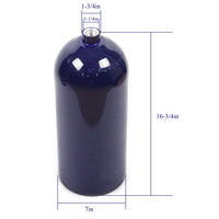 Bouteille en aluminium ultra haute pression 47125 Psi de 2,5 lb, 5 lb, 10 lb, 15 lb, 20 lb pour Camaro Mustang GT Bonneville Tank Racing Cylinder