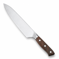 Couteau de chef forgé à la main de 8 pouces en acier inoxydable 5Cr15MoV avec manche en bois de rose, ultra-affûté, vente en gros, personnalisable