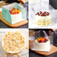 ZL Offre Spéciale Écologique Pliant acétate Clair Gâteau Bonbons Chocolat Boîte TRANSPARENTE En PVC Avec Poignée