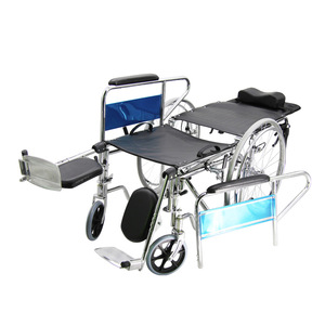 Fauteuil roulant manuel entièrement inclinable, pliable et léger, avec fonction toilette, pour personnes âgées et handicapées - Product Image 3