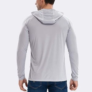 เสื้อตกปลาแบบมีฮู้ดลายพราง ผลิตตามสั่ง สำหรับการแข่งขันตกปลา ผลิตจากโพลีเอสเตอร์ 88% และสแปนเด็กซ์ 12% - Product Image 3