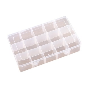 Transparent 15 Compartment Plastic Storage Box <b>With</b> Lid For Jewelry Beading Nail Art Organizing Large Size PP Material - Product Image 4
