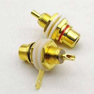 Conector <span class=keywords><strong>hembra</strong></span> único <span class=keywords><strong>para</strong></span> <span class=keywords><strong>chasis</strong></span> <span class=keywords><strong>Rca</strong></span> de montaje en Panel chapado en oro de alta calidad - Product Image 6