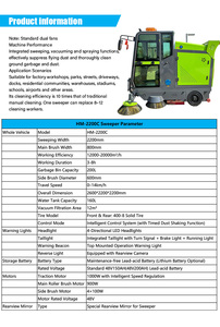 <span class=keywords><strong>Camion</strong></span> balayeuse routière électrique 48V autopropulsé à quatre brosses avec réservoir d'eaux usées de 200L, machine de nettoyage - Product Image 5