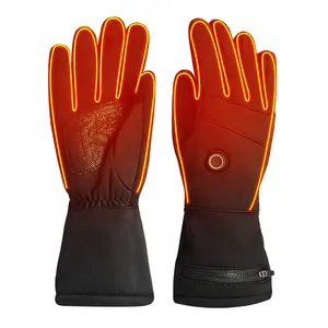 أزياء Guantes الفقرة الرجال النساء الشتاء حماية الباردة بطارية كهربائية رقيقة قابلة لإعادة الشحن قفازات ساخنة