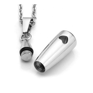 Kalung Perhiasan Kremasi Baja Anti Karat Bentuk Tetesan Air, Wadah Abu Jenazah Hewan Peliharaan MECYLIFE, Tempat Penyimpanan Bulu Hewan Peliharaan - Product Image 2
