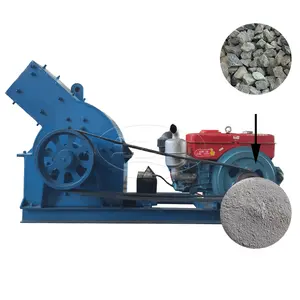 砕石用ポータブル小型機採石場ディーゼルエンジンコンクリート砂利石灰岩ハンマークラッシャー機