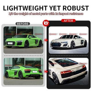 Kit de carrosserie en matériau PP de Style OEM Offre Spéciale ancien à nouveau pour Kit de carrosserie <span class=keywords><strong>Audi</strong></span> <span class=keywords><strong>R8</strong></span> 2016-2021 Grilles de pare-chocs avant Pare-chocs arrière Assemblage - Product Image 2