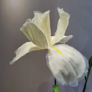 Meilleur choix de décoration : Fleur artificielle <span class=keywords><strong>iris</strong></span> en fil de papier multicouche imperméable, grande fleur en papier haut de gamme pour les fêtes en extérieur - Product Image 2