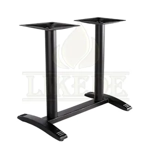 便宜的双支持铸铁可调高度金属桌腿黑色金属桌腿为餐桌
