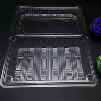 Catégorie de produits Plateau à sushi rectangulaire en plastique transparent jetable de qualité alimentaire avec couvercle pour le service et le stockage des boîtes en plastique