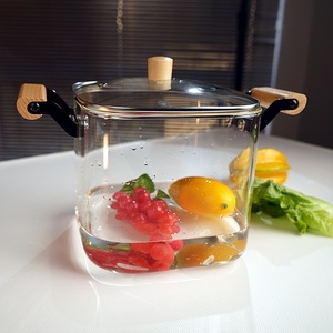 Marmite électrique en verre de 6,5 L, grande capacité, deux poignées, couvercle, support en plastique, bobine en cuivre, résistante à la chaleur, pour la cuisson de soupes, la mijotée, utilisation commerciale au four - Product Image 3