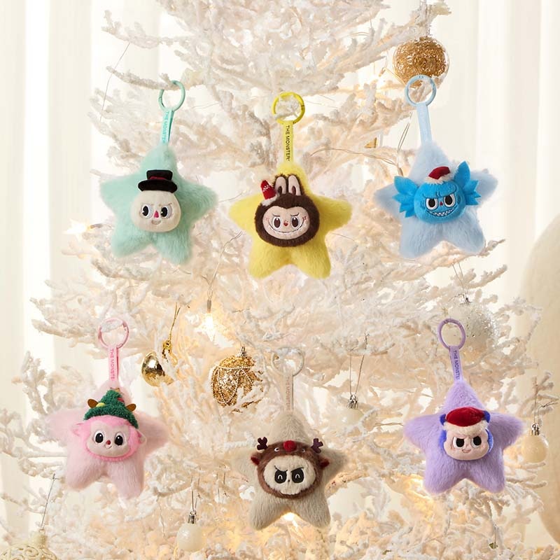POPMART LABUBU LET’S CHRISTMAS PENDANT pop mart Labubu Together Christmas Series Pendant 1PC
