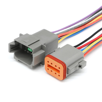Conector Impermeable Automotriz LIZONE DT04-8P-L012 de 8 Pines Macho, Arnés de Cableado con Cable Electrónico de 18AWG y 20cm de Longitud