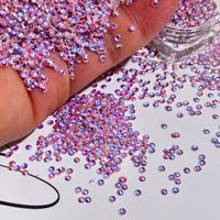 Perles à bulles PET en gros d'usine, paillettes rondes irisées, perles à bulles scintillantes pour nail art, artisanat en silicone, DIY, gobelets