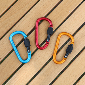 Mosquetón Tipo D Tamaño 8 de Aleación de Aluminio con Bloqueo de Liberación Rápida para Uso en Camping, Senderismo y Mochilas al Aire Libre - Product Image 2