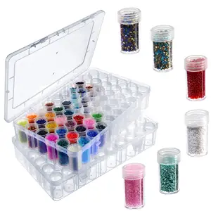 60 Grids Bead Organizer and Storage Diamond Painting Containers Portable Plastic Case Box Arts Crafts Storage