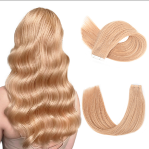 Extensiones de cabello con cinta adhesiva PU sin costuras K.SWIGS, cabello humano Remy, invisible, impermeable, hipoalergénico, para un estilo de salón personalizado. - Product Image 1
