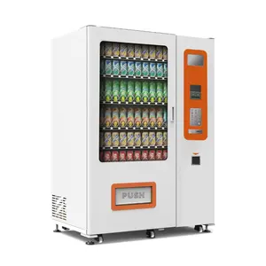 Máquina expendedora automática de aperitivos a precio barato de China, máquina expendedora de aperitivos para alimentos y bebidas