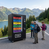 Máquina Expendedora Refrigerada de 48 Compartimentos con Capacidad para 200-300 Artículos, Dispensador de Bebidas y Snacks con Refrigeración