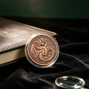 Pièce de monnaie artistique en cuivre de 1 oz, 999, gravée, de collection, ronde, plaquée cuivre, frappée à la presse, artisanat métallique - Product Image 1